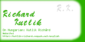 richard kutlik business card